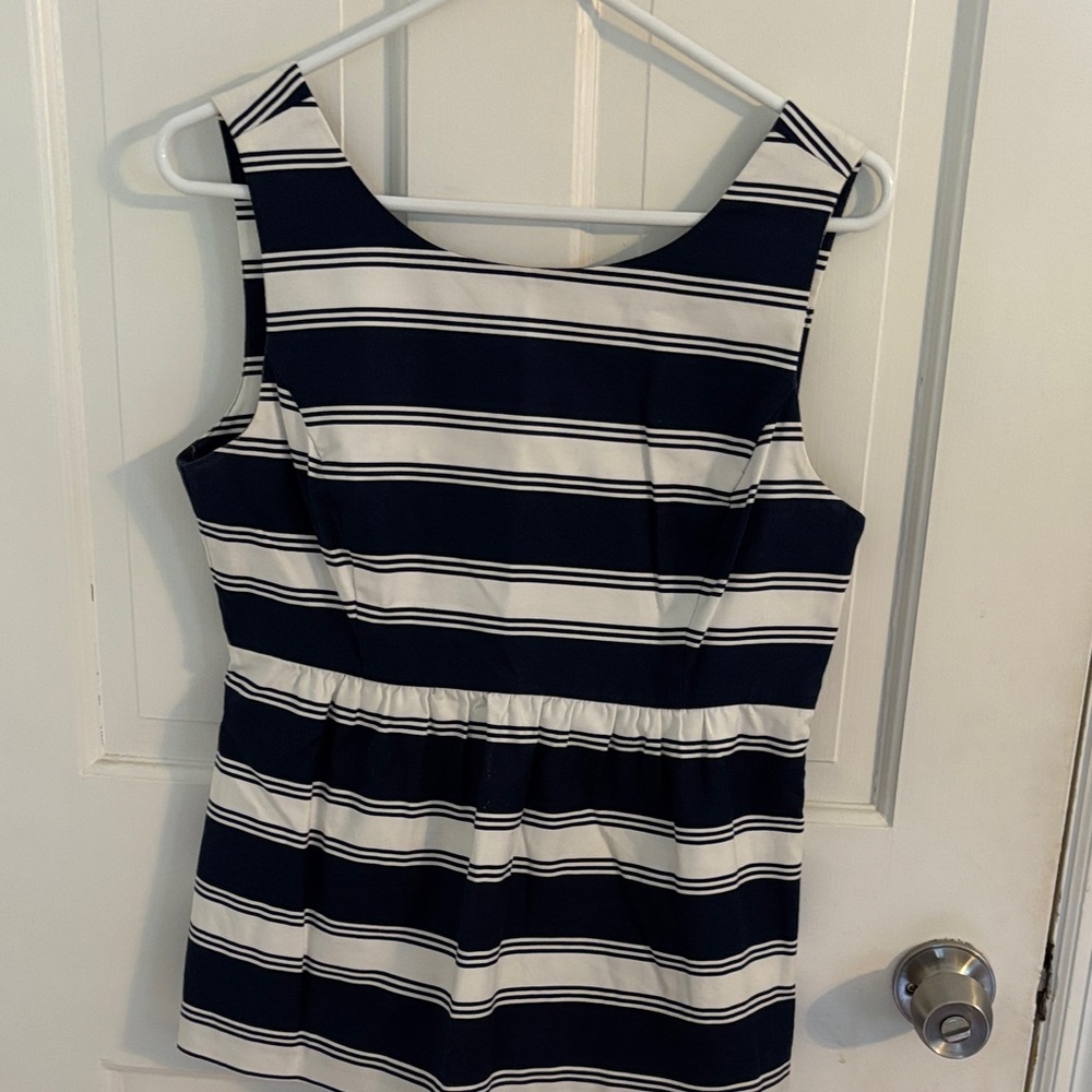 Vineyard Vines Navy and White Striped Tank Top